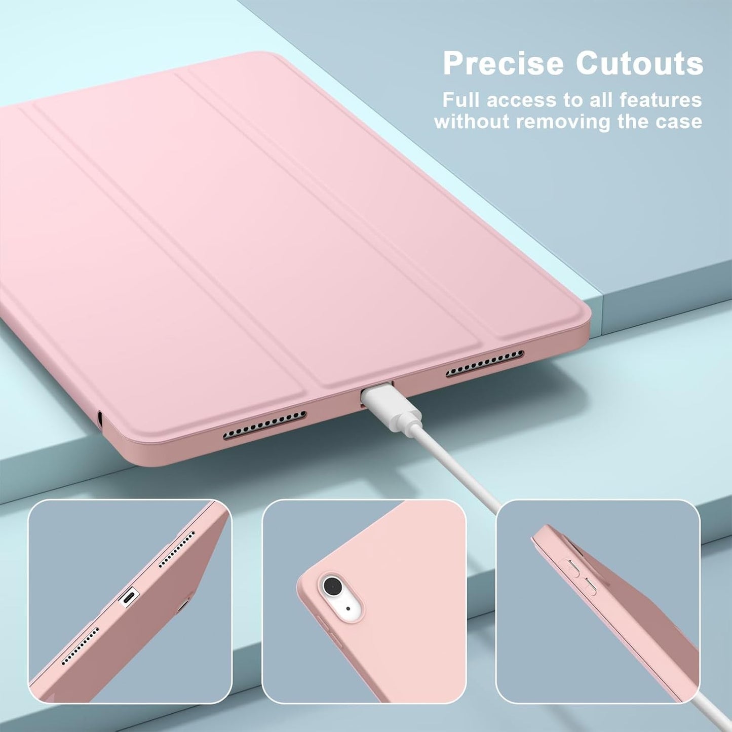 Meliya Slim Hard Shockproof Case for iPad 11" & 10.9" 2022 Pink
