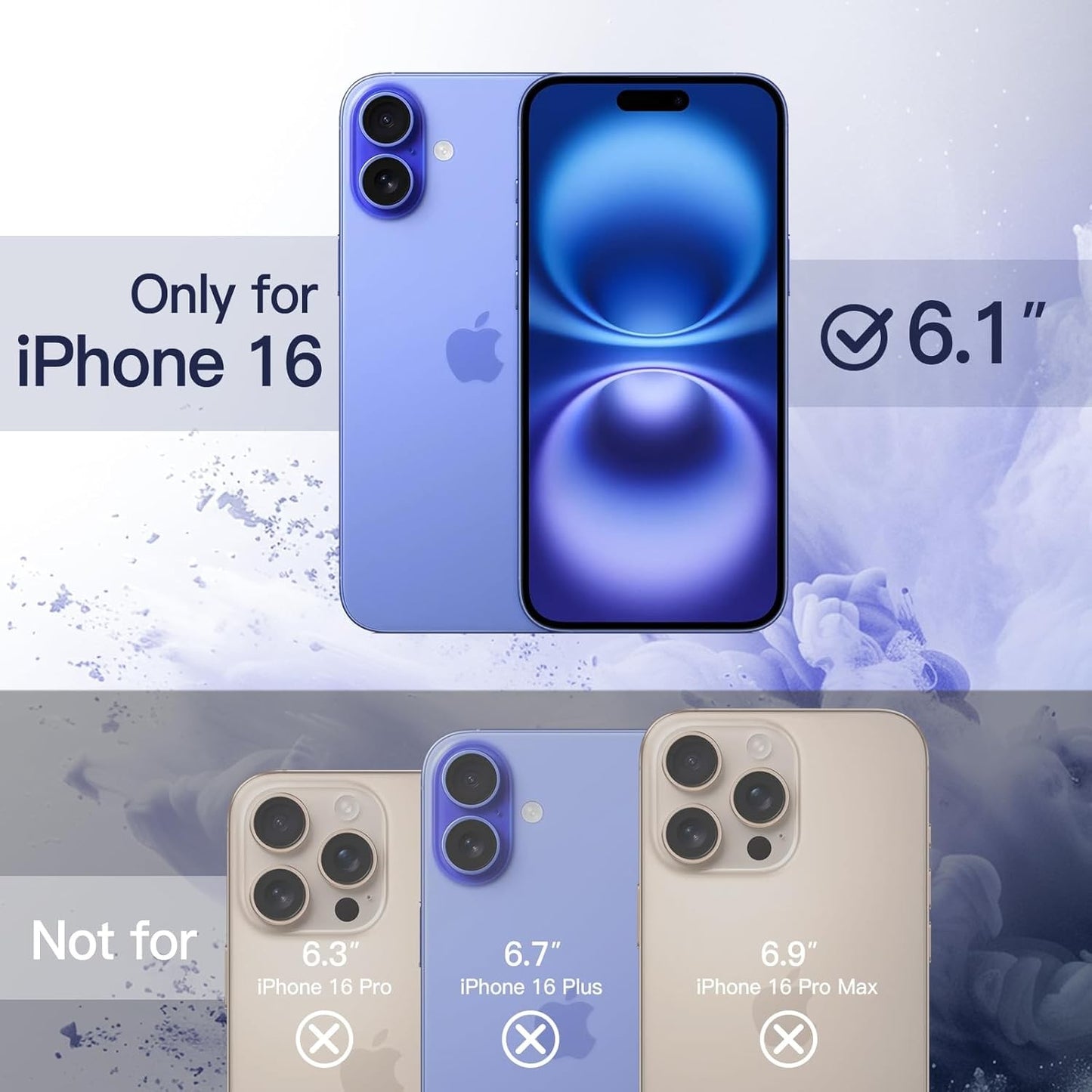 JETech Magnetic Case for iPhone 16 6.1-Inch Shockproof Bumper Cover