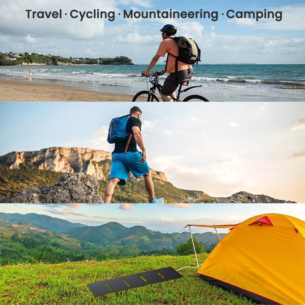 FlexSolar LX-E40pro 40W Portable Solar Panel Charger for Camping