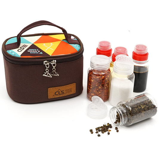 Joyeee Camping Spice Kit with 6 Plastic Bottles and Travel Bag