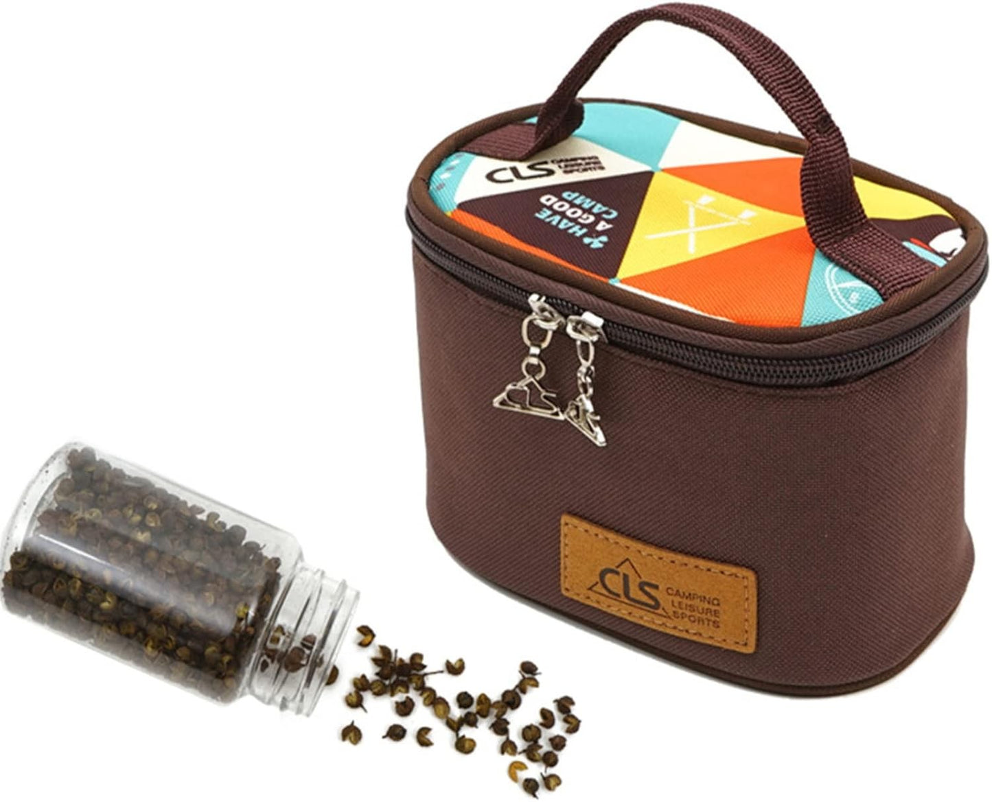 Joyeee Camping Spice Kit with 6 Plastic Bottles and Travel Bag