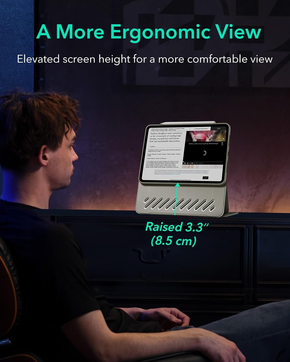 ESR iPad Air 11 Inch Case with Removable Magnetic Cover Adjustable Stand