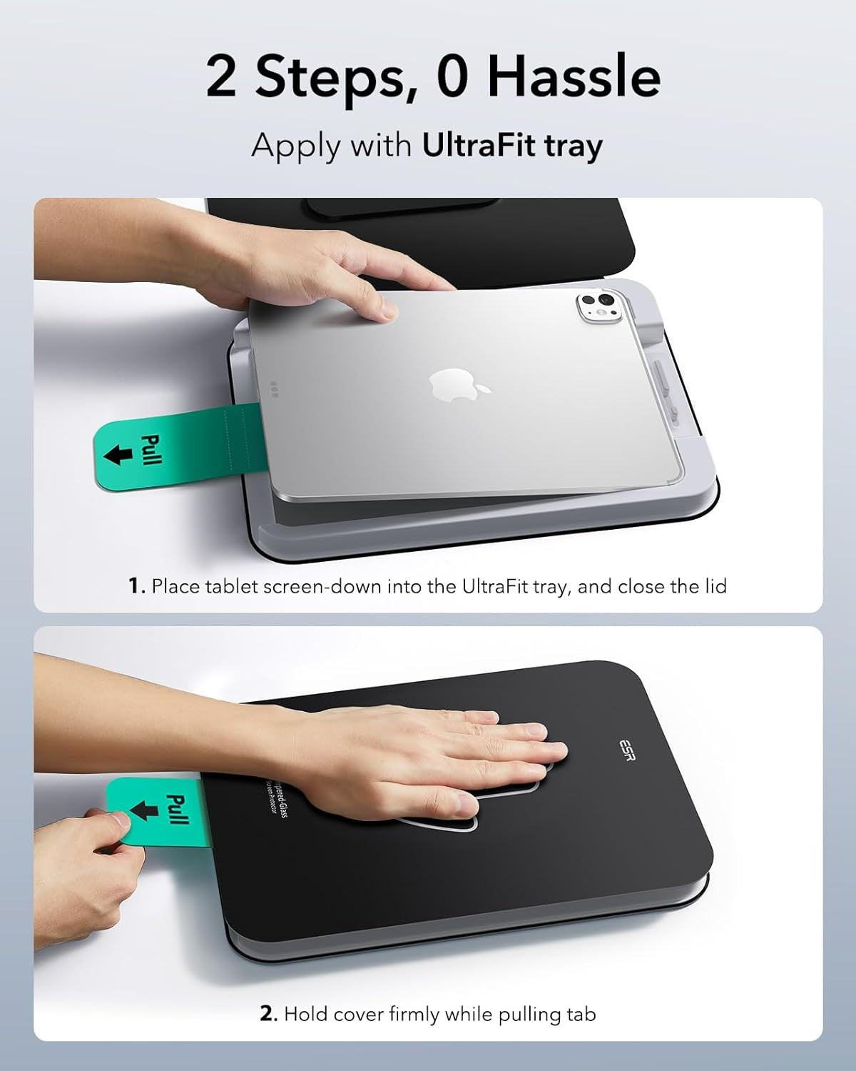 ESR 2 Pack Screen Protector for iPad Pro 11 Inch with UltraFit Tray