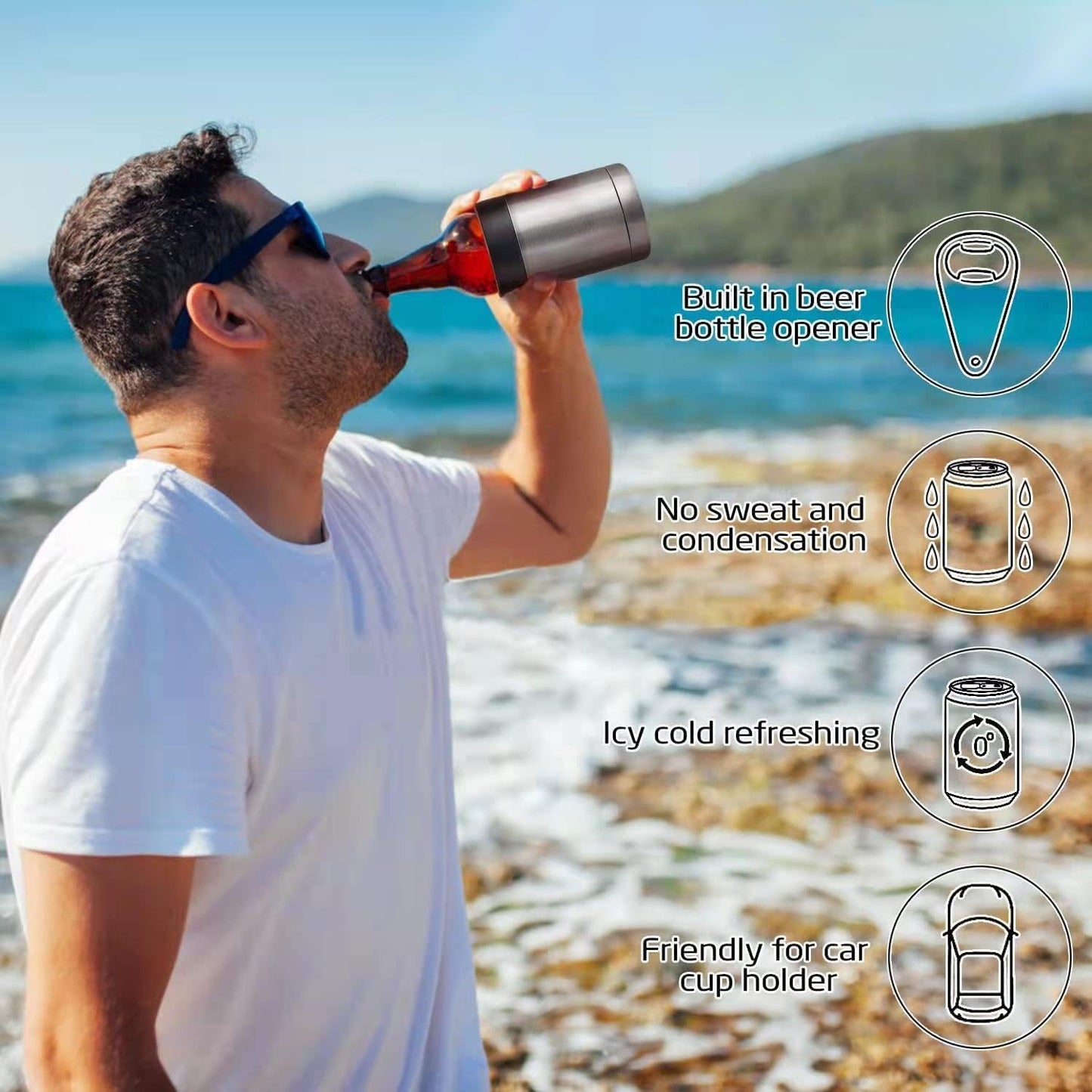 Nineway Premium Beer Cooler and Stubby Holder with Opener Gifts for Lovers