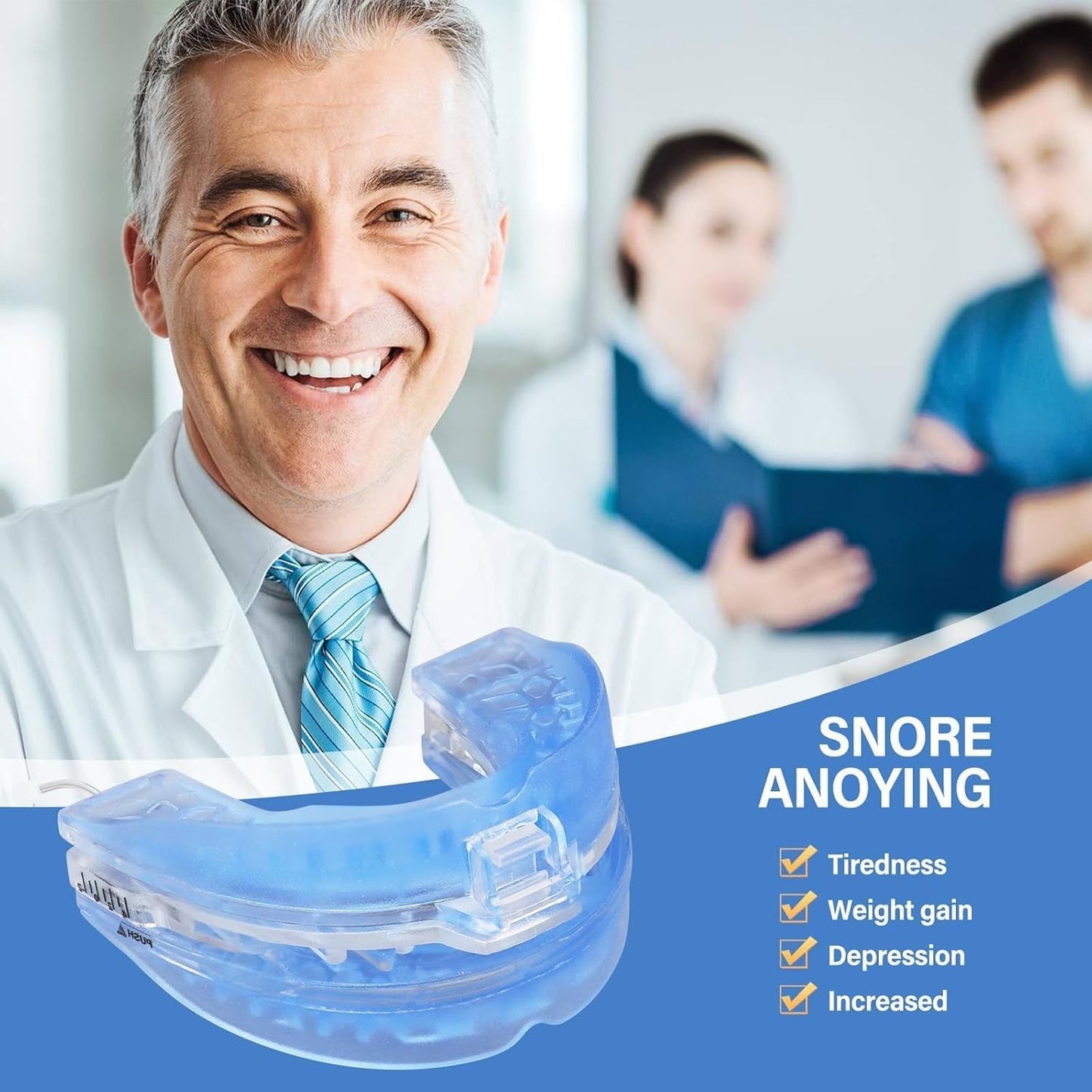 GoTags Anti Snoring Mouthpiece Soft Snore Stopper for Men and Women