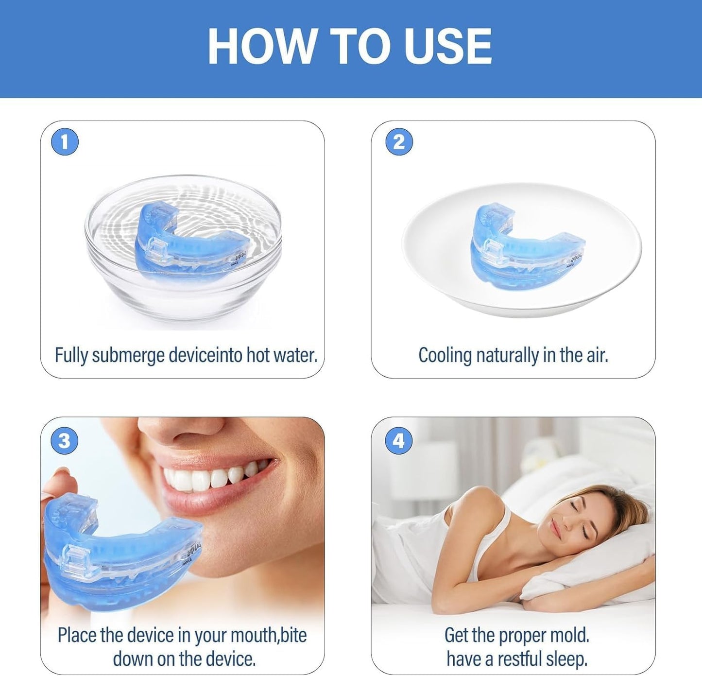 GoTags Anti Snoring Mouthpiece Soft Snore Stopper for Men and Women