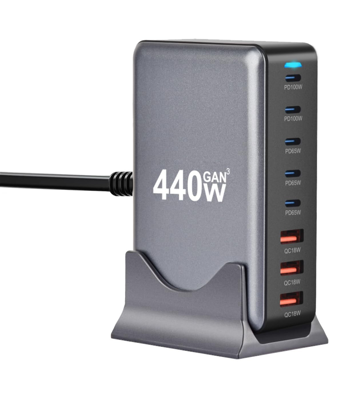 AIMVP 440W GaN USB C Charger Block with 8 Ports Fast Charging Station