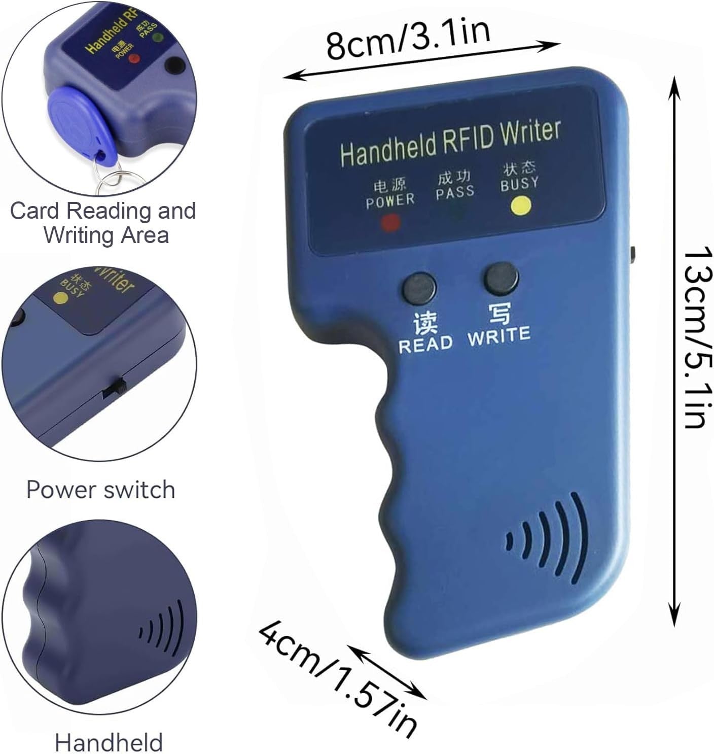 COCKLECREEK Handheld RFID Reader Writer Copier for T5577 Cards