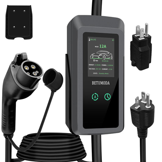 BETUMODA Portable Level 1 & 2 EV Charger 16Amp 24.8FT Cable