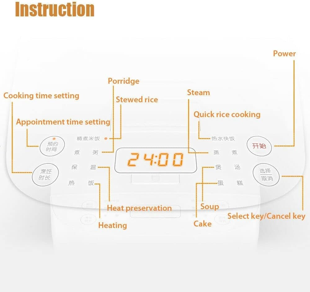 WOOYOOTE 3L Electric Rice Cooker C1 with Adjustable Settings for 2-4 People