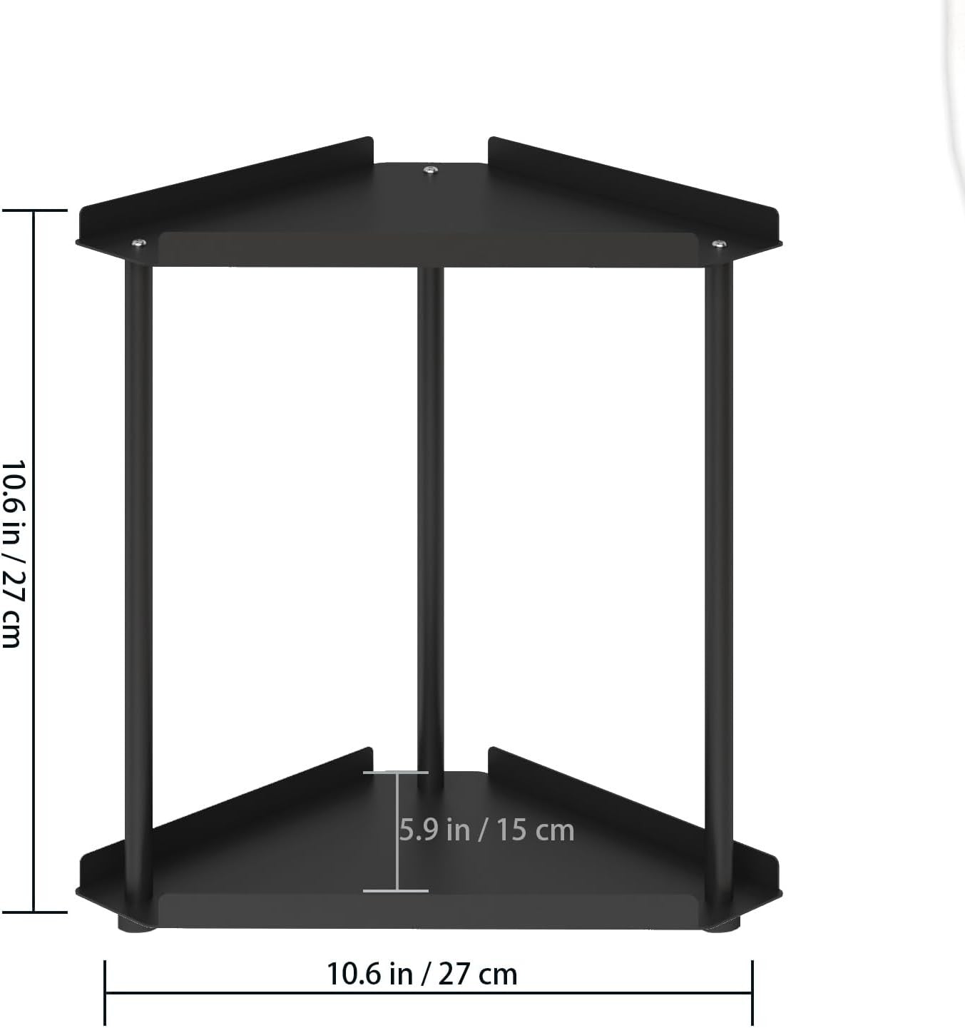 MEAJIO 2-Tier Clear Bathroom Counter Organizer for Makeup and Perfume Black
