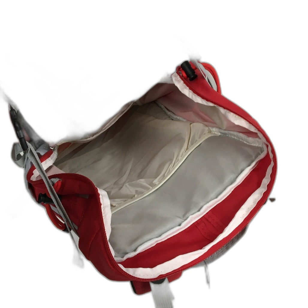 Red & Grey 2 in 1 35L Padded Back Support & 15L Clip On Mini Hiking Backpack NEW