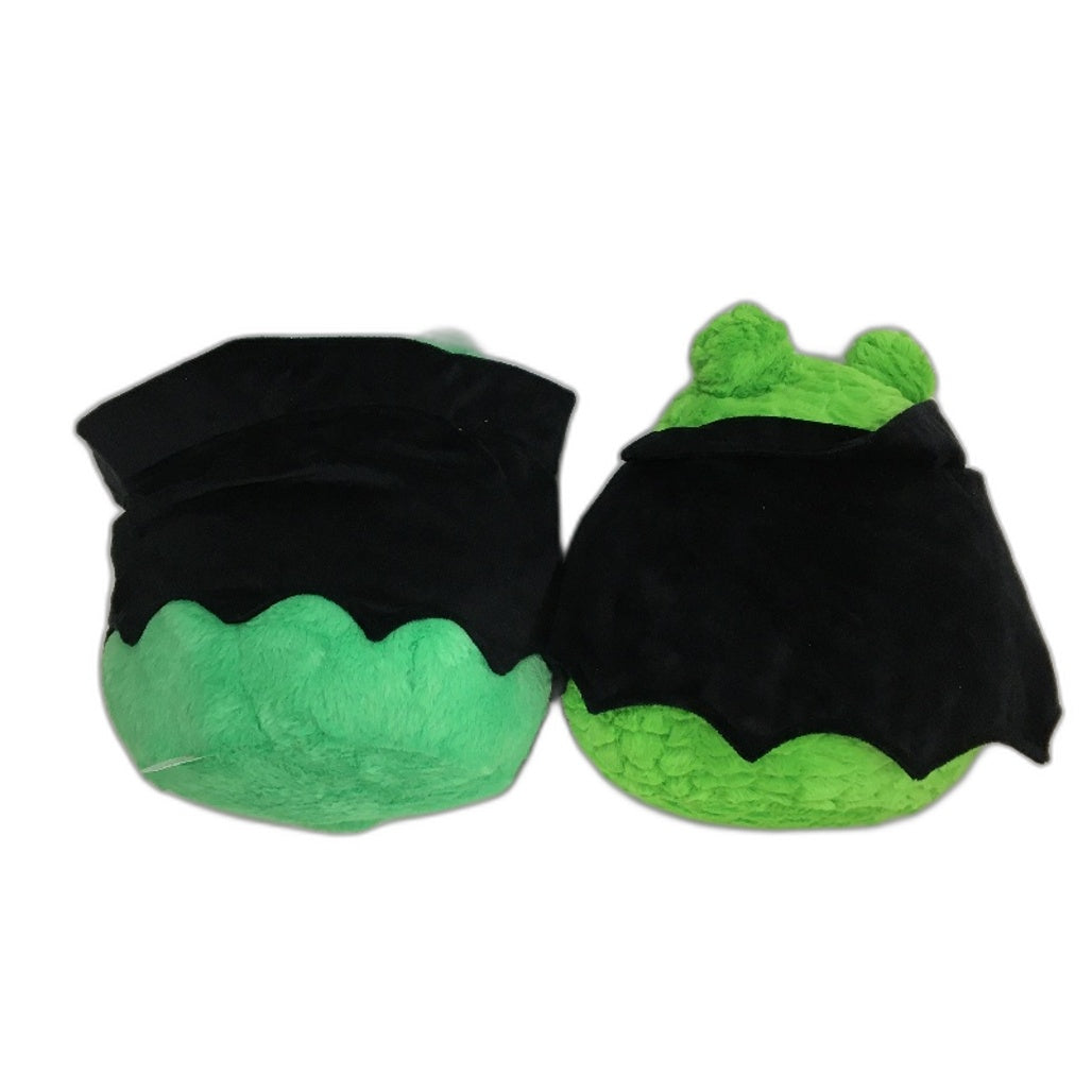 Soft Plush Fanged Green Frogs In Black Capes 4 Piece Stuffed Animal Toy Pack NEW