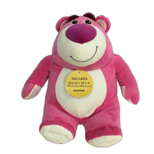 Disney Pixar Toy Story Pink Lotso Bear 33cm Plush Toy With 100cm Blanket NEW