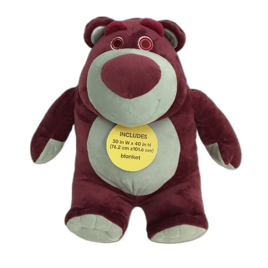 Disney Pixar Toy Story Mulberry Lotso Bear 33cm Plush Toy With 100cm Blanket NEW