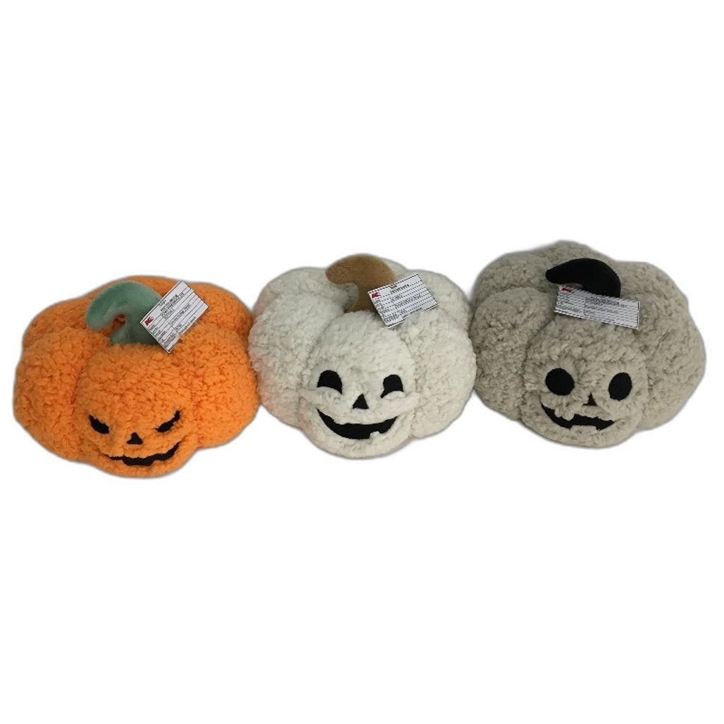 COLLECTABLE 6Pce Various Halloween Pumpkin Yarn Sherpa Look Stuffed Toy Pack NEW
