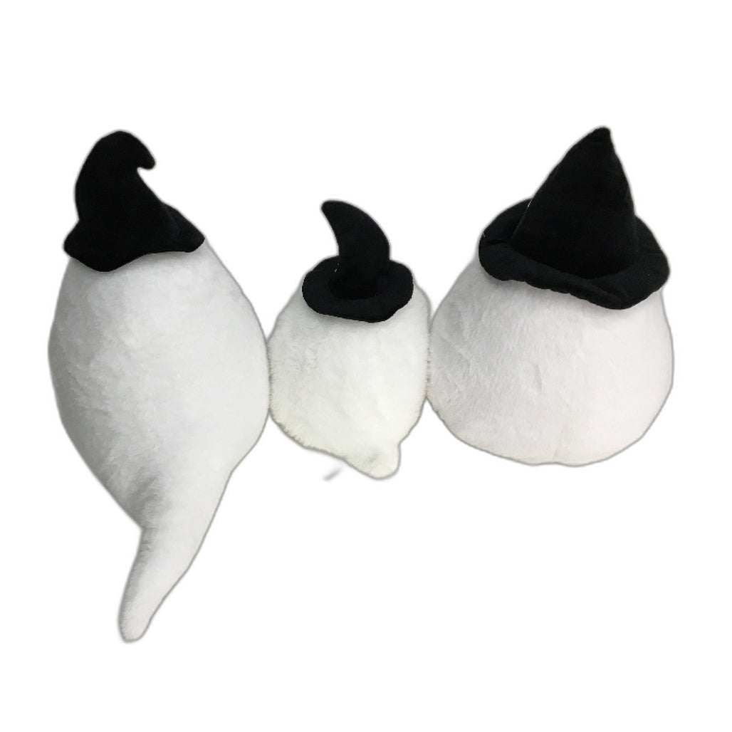 COLLECTABLE 3Pce Soft & Fluffy Happy Ghost Themed Stuffed Toy Pack NEW