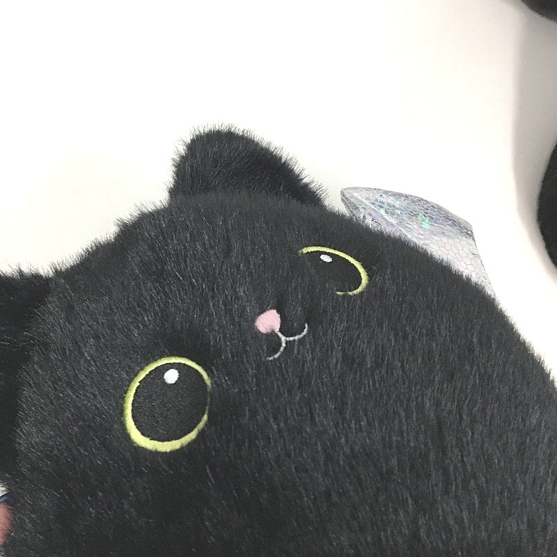 COLLECTABLE 3Pce Soft & Fluffy Winged Black Cat Themed Stuffed Toy Pack NEW