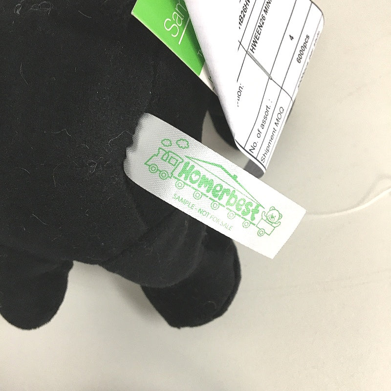 COLLECTABLE 4Pce Soft & Fluffy Skeleton Black Cat Themed Stuffed Toy Pack NEW