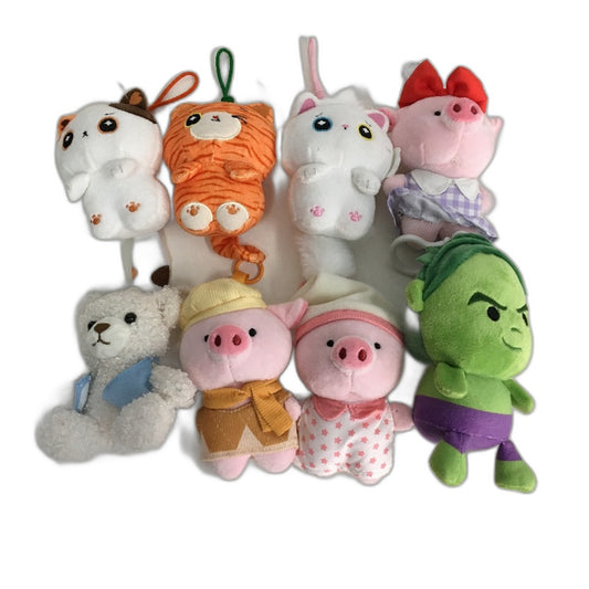 Clipable Pram School Backpack 8 Piece Mini Stuffed Toy Pack Various Animals NEW