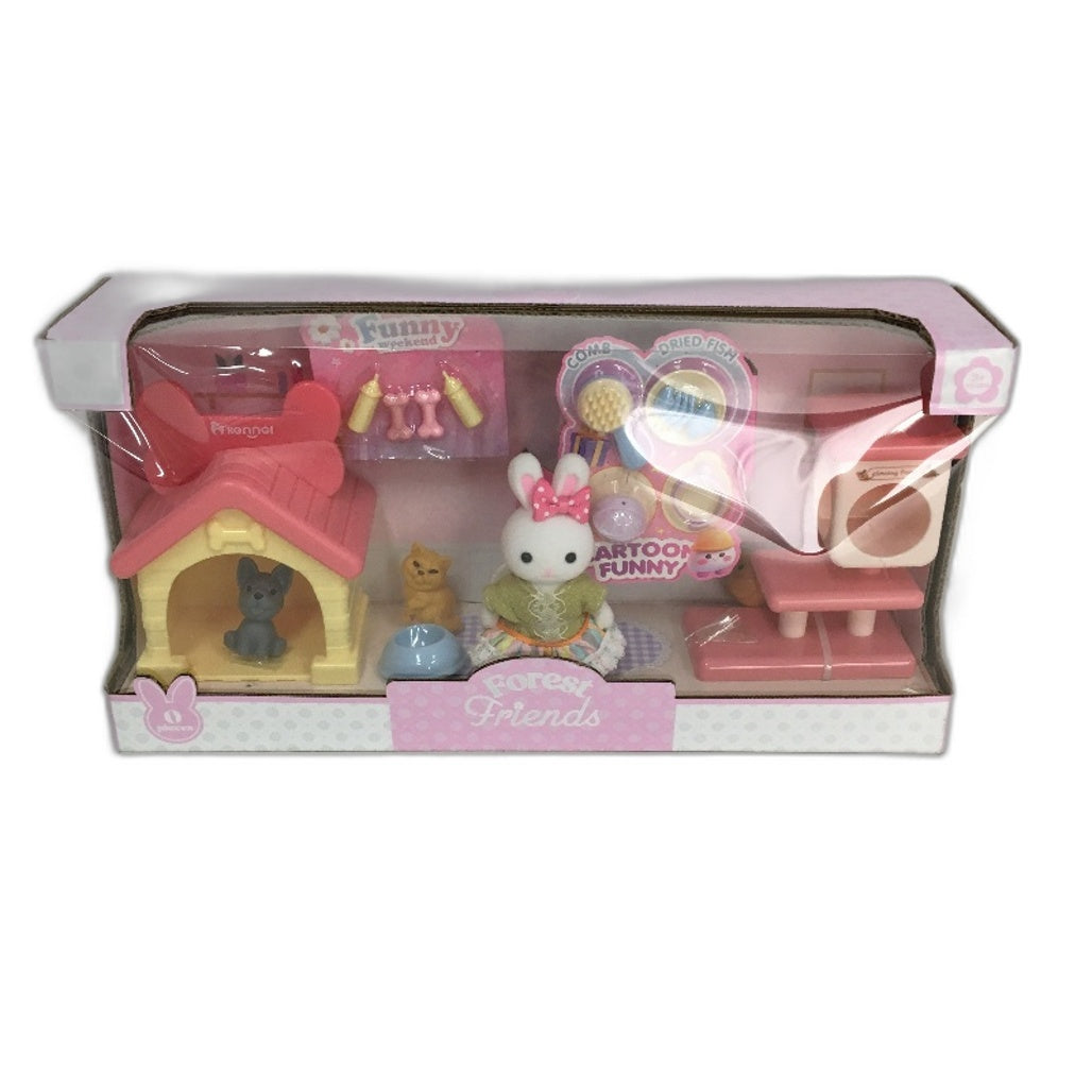 Yasini  Forest Friends Rabbit Figurine Animal Pet Care Playset Age 3+ NEW