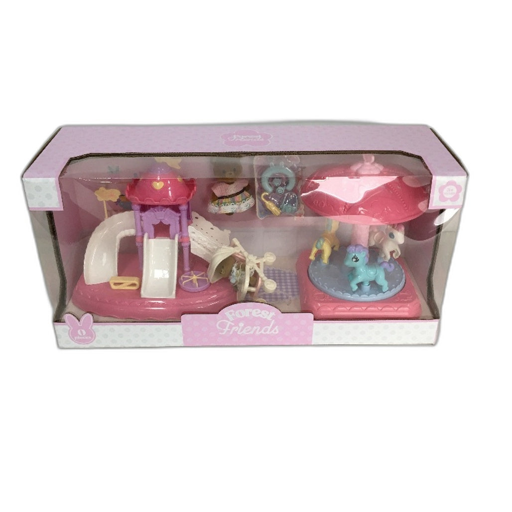 Yasini Forest Friends Bear & Baby Figurine Fun Playground Playset Age 3+ NEW