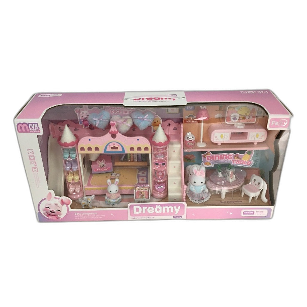 Yasini Forest Friends Dreamy Castle Bedroom & Rabbit Figurine Playset Age 3+ NEW