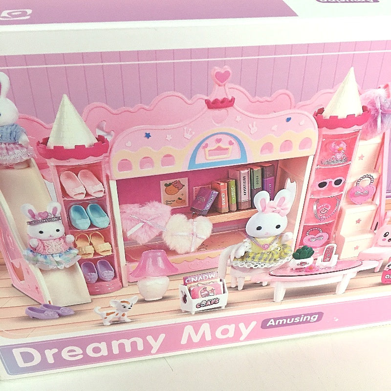 Yasini Forest Friends Dreamy Castle Bedroom & Rabbit Figurine Playset Age 3+ NEW