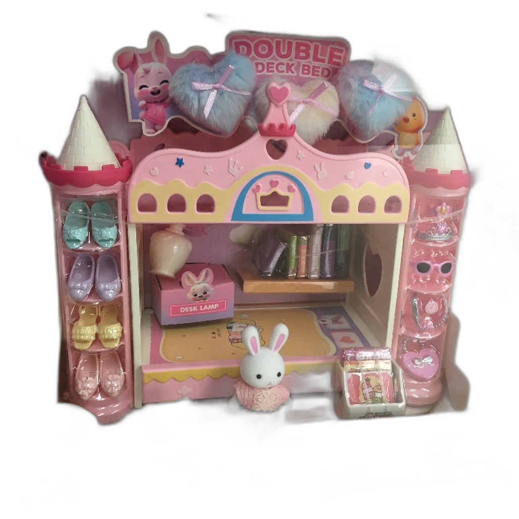 Yasini Forest Friends Dreamy Castle Bedroom & Rabbit Figurine Playset Age 3+ NEW