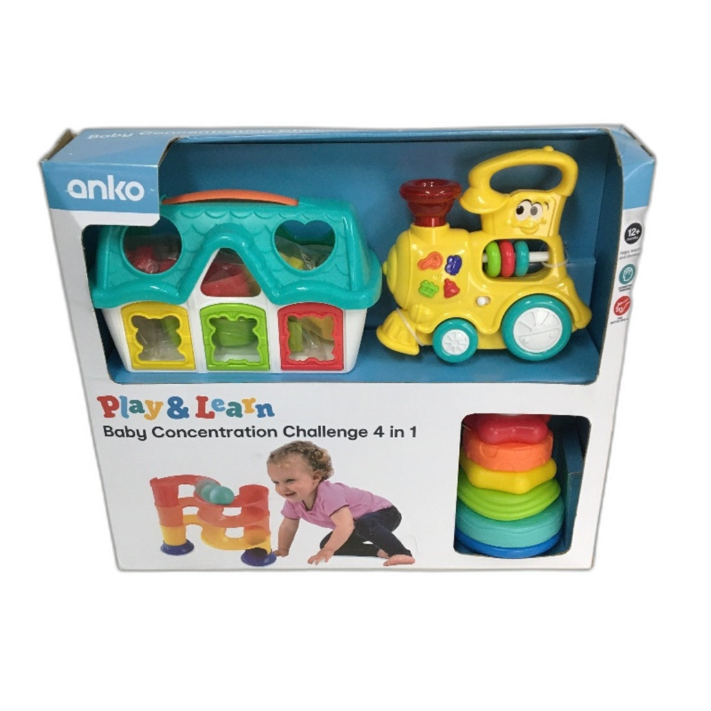 Play & Learn Baby Concentratiopn Challenge 4 in 1 Play Set Age 12M+ NEW