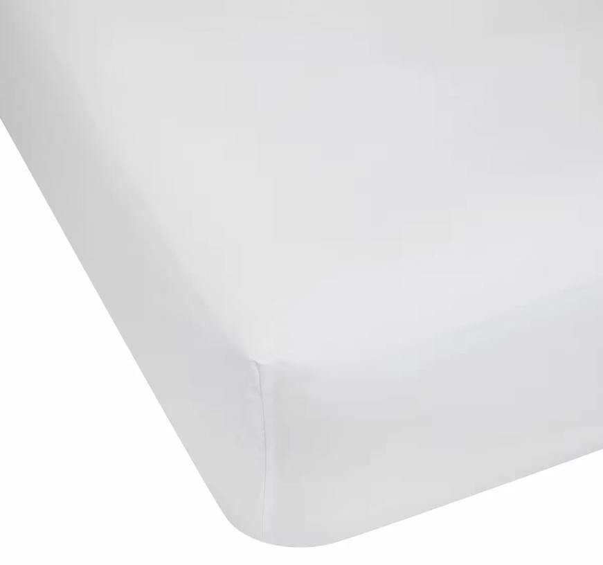 Australian Grown Cotton White Fitted Sheet 500 Thread Count QUEEN Size NEW