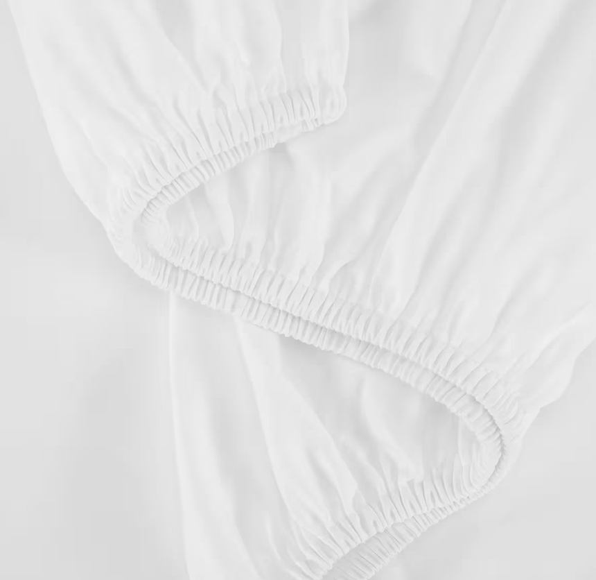 Australian Grown Cotton White Fitted Sheet 500 Thread Count QUEEN Size NEW