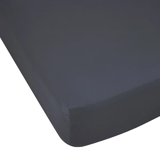 Australian Grown Cotton Anthracite Fitted Sheet 500 Thread Count QUEEN Size NEW