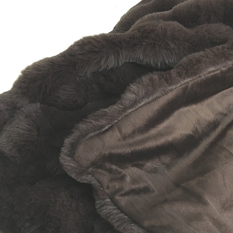 Brilliant Basics Ella Faux Fur Chocolate Brown Throw Blanket 130 x150cm NEW