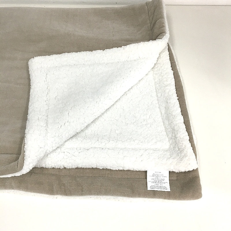 Target Natural Beige Soft & Cozy Chenille Sherpa Throw Blanket 130 x 150cm NEW