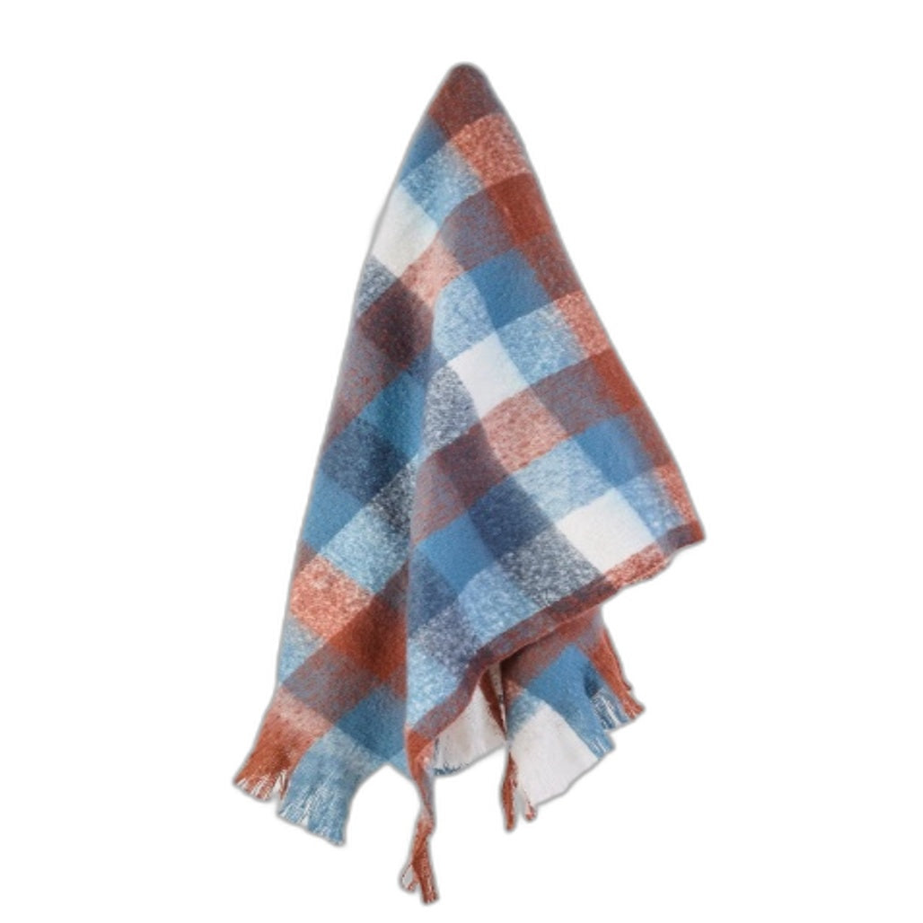 Target Madra Checkered Print Throw Blanket With Tassel Detail 130 x 150cm NEW