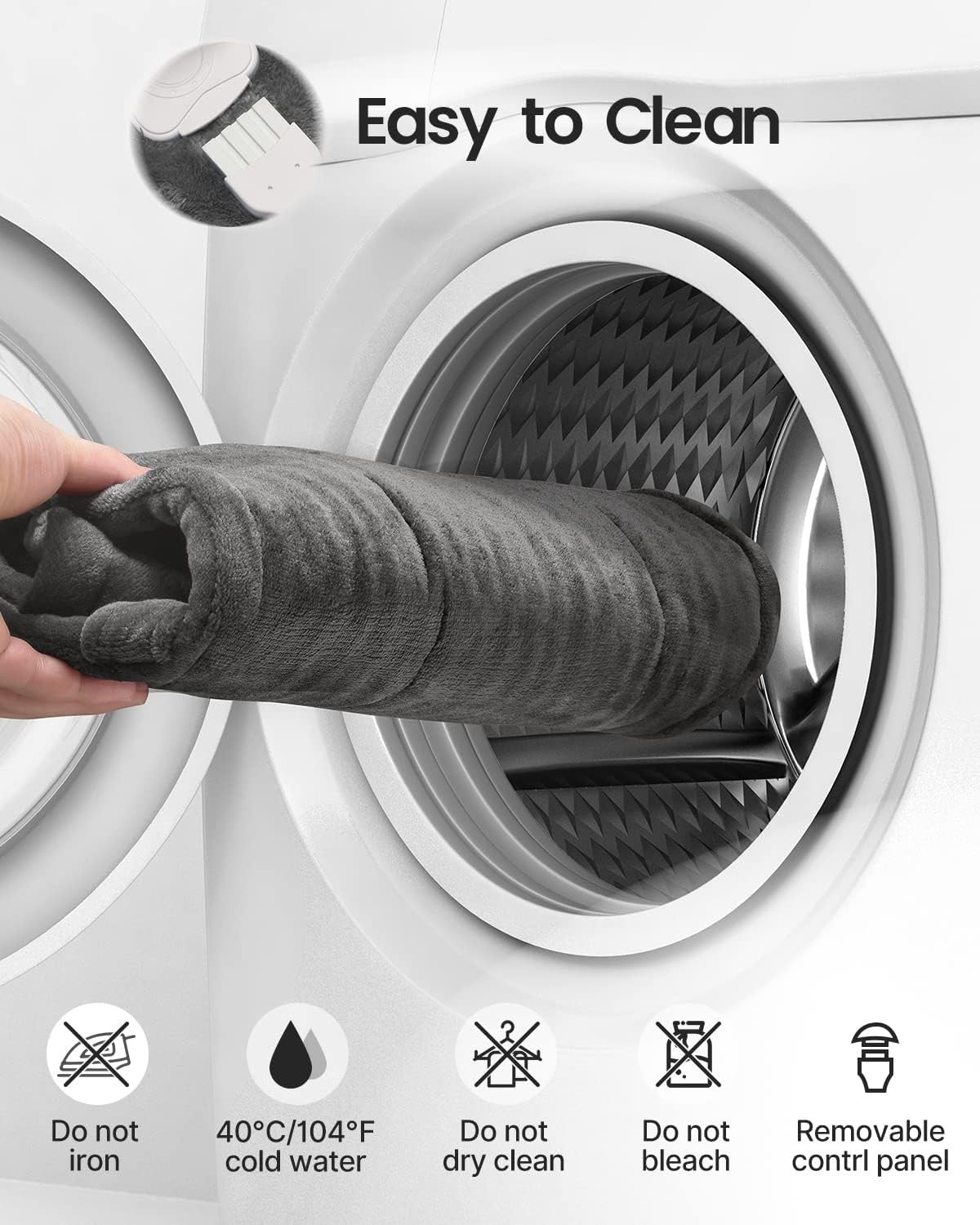 RENPHO R-U008 Electric Heating Pad for Neck and Shoulders 84x61cm in Gray DEMO