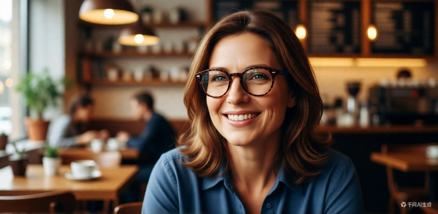 Kexinsuo Classic Round Reading Glasses with Anti Blue Light in Black Brown NEW