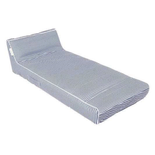 SunnyLIFE Luxe Inflatable Pool Float Lounger Navy White Stripe 180x85cm NEW