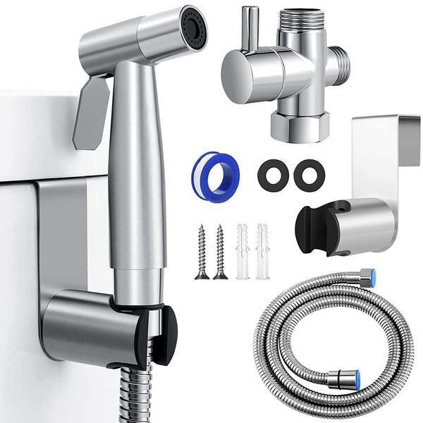 Stainless Steel Handheld Toiler Bidet Sprayer Jet with Hose NEW