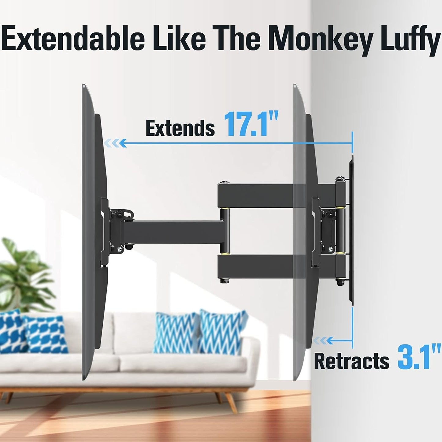 Mounting Dream MD2377-04 Full Motion TV Mount for 26-55 Inch Screens NEW