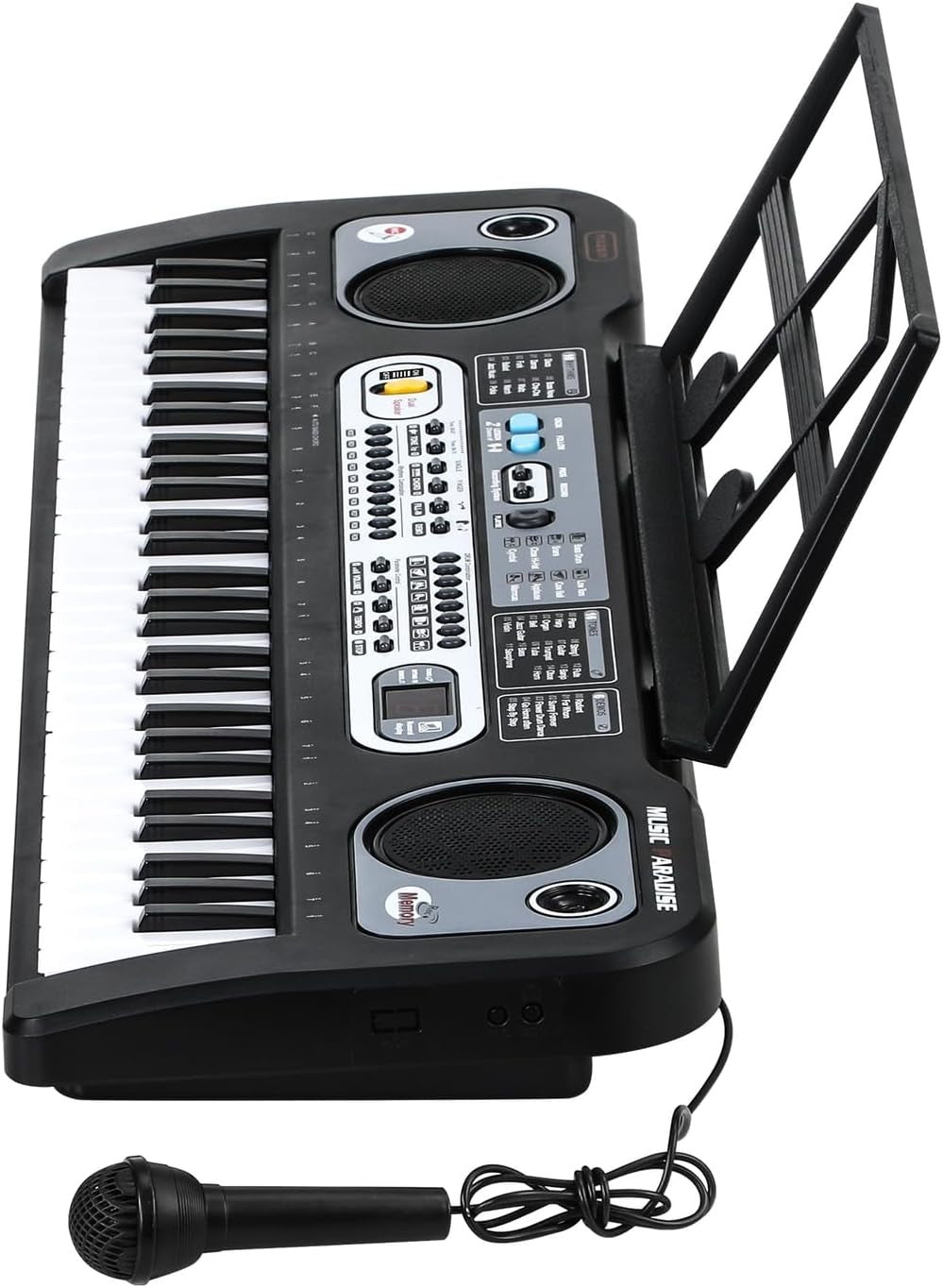Mazam EK-04-BK 61 Keys Portable Electronic Kids Keyboard with Microphone NEW