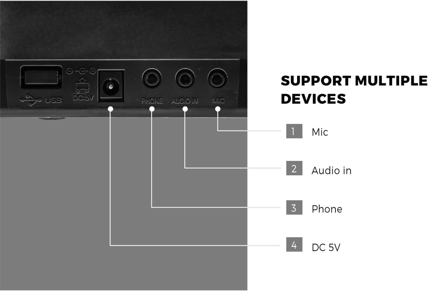 Mazam EK-04-BK 61 Keys Portable Electronic Kids Keyboard with Microphone NEW