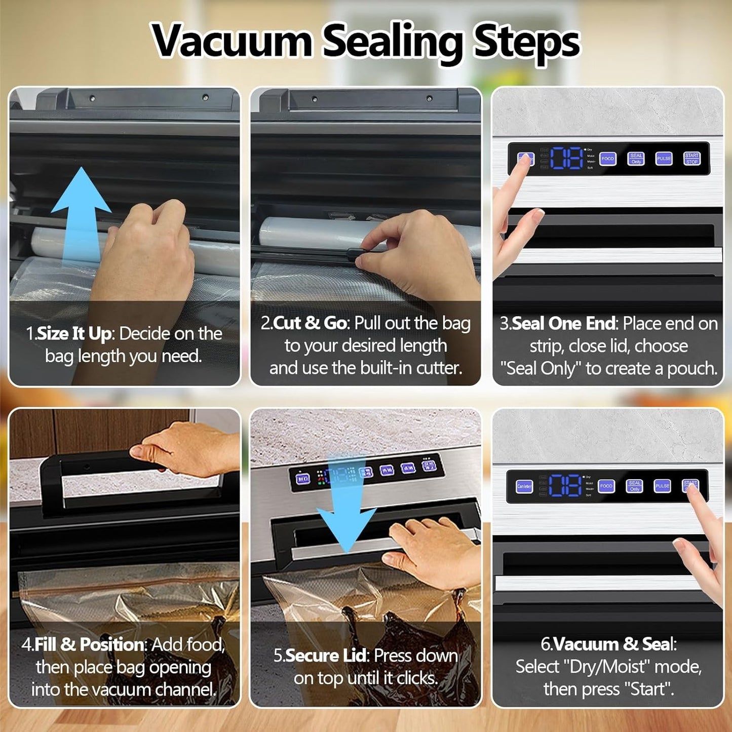 AP-28 100KPA 300mm Heavy-Duty Food Vacuum Sealer Machine with Starter Kit NEW