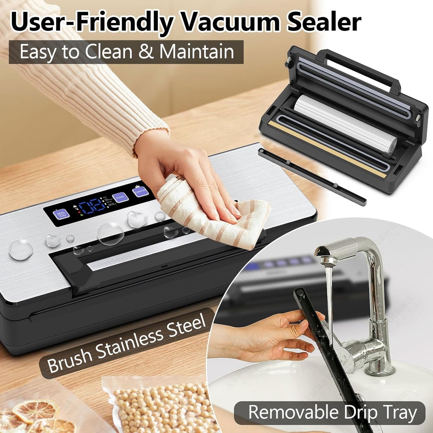 AP-28 100KPA 300mm Heavy-Duty Food Vacuum Sealer Machine with Starter Kit NEW