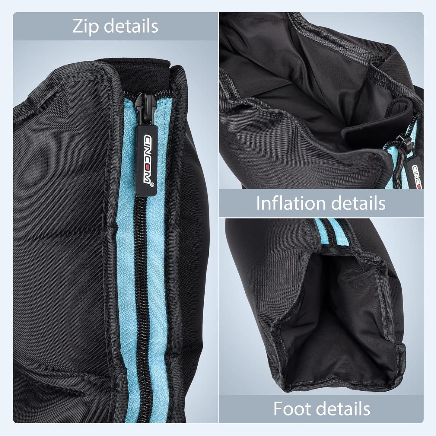 CINCOM CM-078A Leg Massager with Heat & Compression for Pain Relief NEW