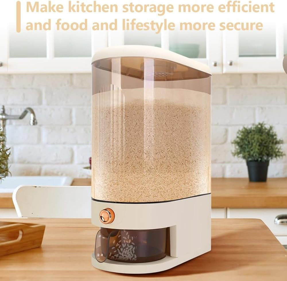 Moisture Proof Rice and Grains Storage Container & Food Dispenser in White NEW