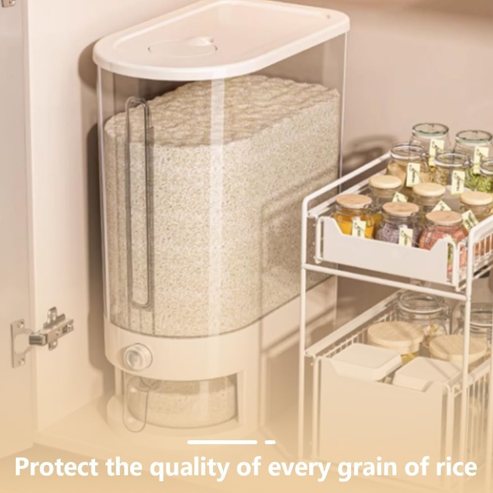Moisture Proof Rice and Grains Storage Container & Food Dispenser in White NEW