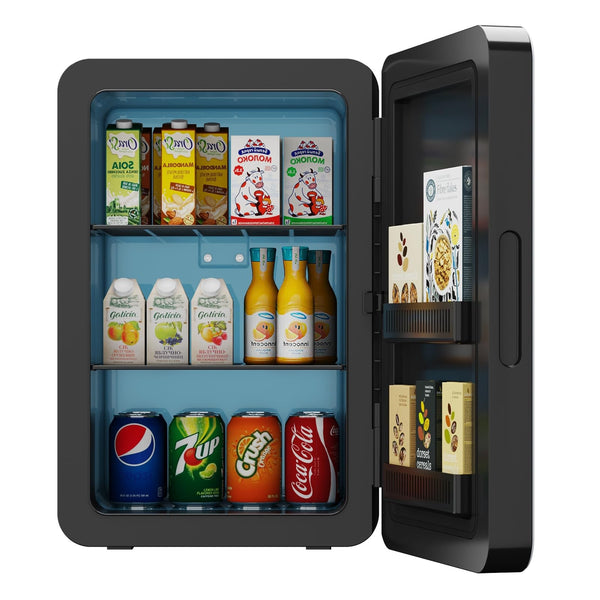 ADVWIN 22L 12V Compact Portable Mini Fridge and Car Cooler in Black NEW