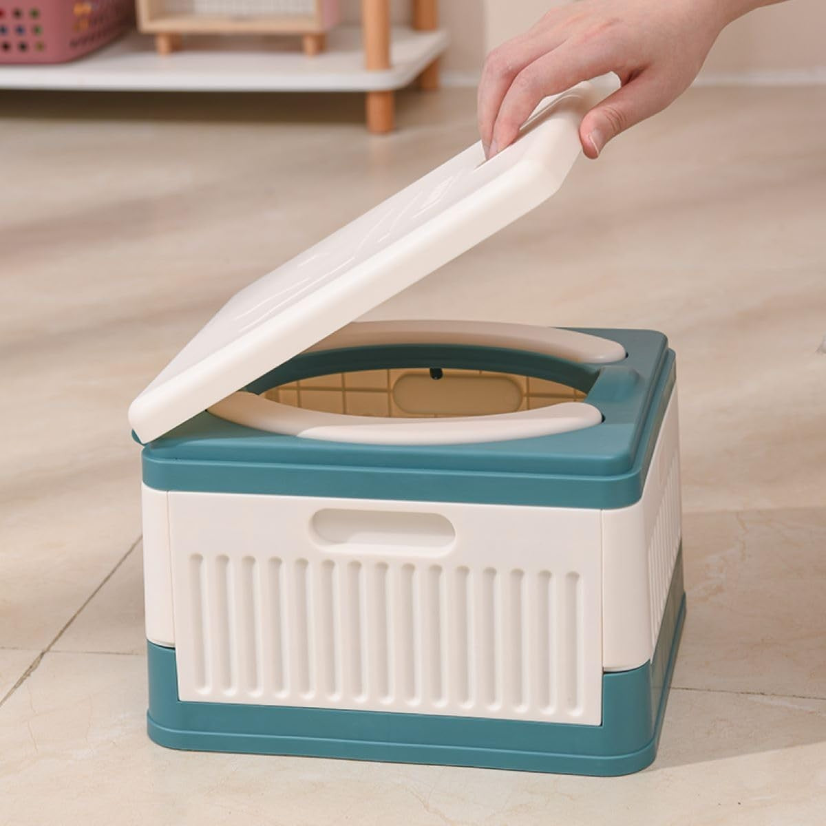 Portable Foldable Potty Seat for Toddlers with Travel Bag in Teal NEW